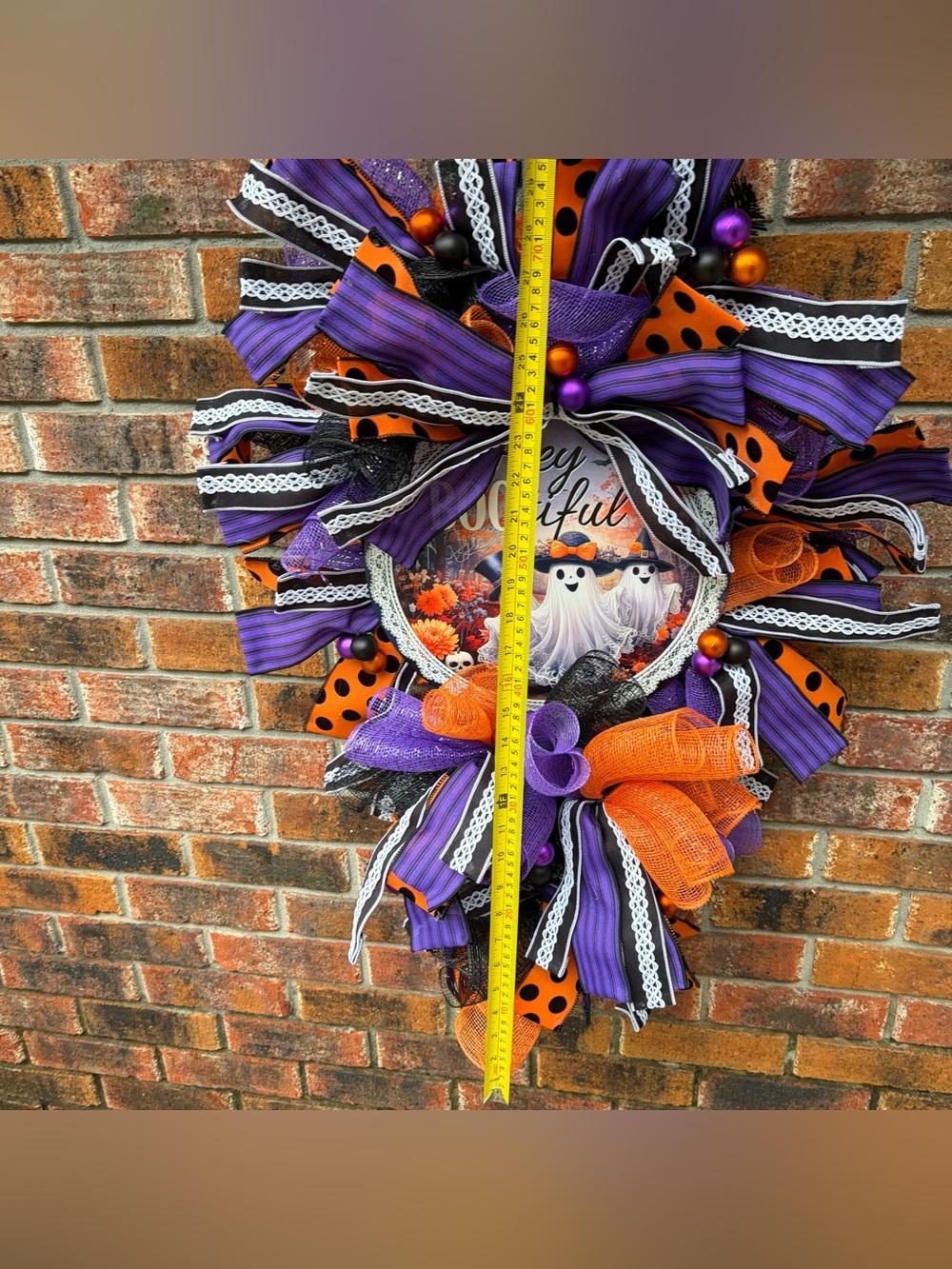 🚫SOLD🚫 👻 Boo-tiful Tear-Drop Swag Wreath - Picture 10 of 14